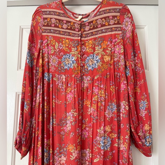 Spell Red Floral Maxi Dress - Picture 5 of 12